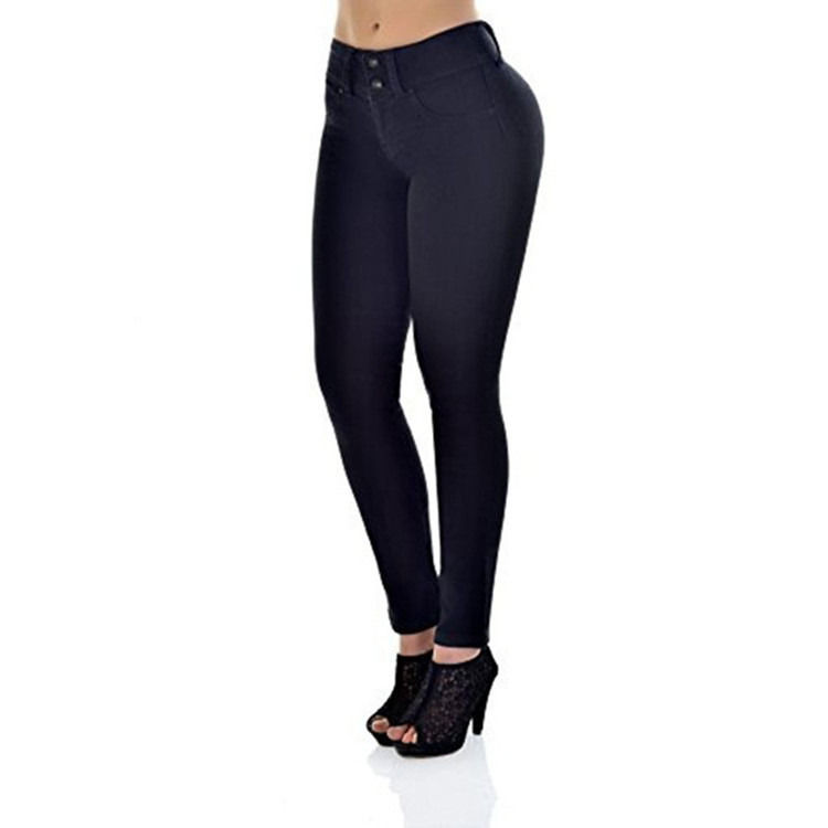Color Fade Proof di buona qualità Giants a fascia alta Stretching Solid Woman Skinny Pencil Jeans