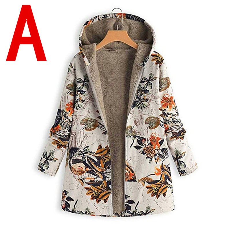 Impermeabile pronto per la spedizione cotone e cappotto caldo stampato lana tela giacca da inverno donna