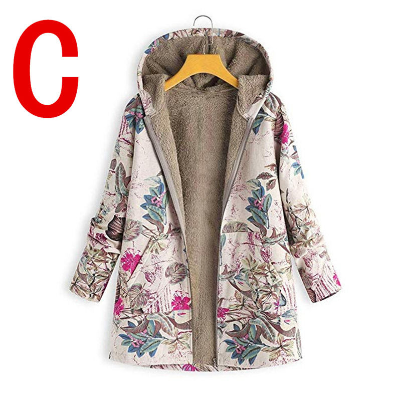 Impermeabile pronto per la spedizione cotone e cappotto caldo stampato lana tela giacca da inverno donna