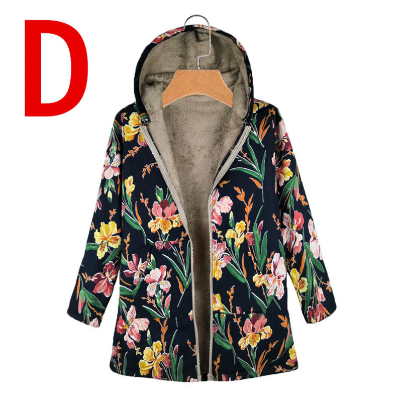 Impermeabile pronto per la spedizione cotone e cappotto caldo stampato lana tela giacca da inverno donna