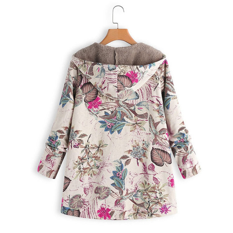 Impermeabile pronto per la spedizione cotone e cappotto caldo stampato lana tela giacca da inverno donna